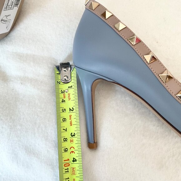 NWT Valentino Garavani Blue Niagara high heels pumps rockstud EU37 US6.5 - Picture 11 of 12